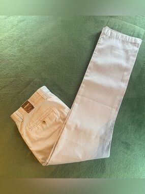 Johnston & Murphy Light Beige Slim Chinos, Size: 34”W x 32”L (6600)